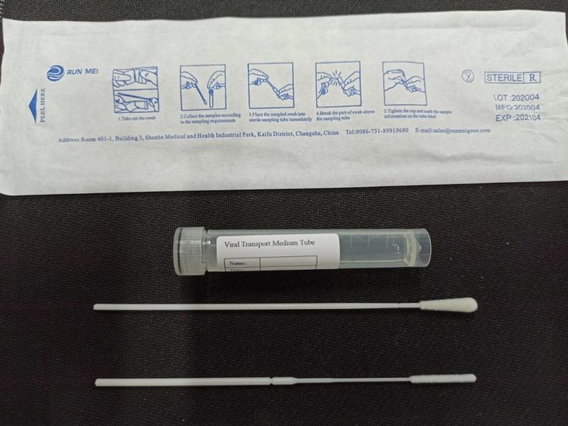 Medical Disposable Virus Testing Swab Single-Use Virus Sampling Tube