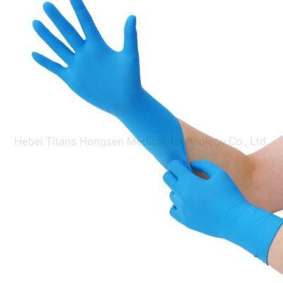 Disposable Blue Nitrile Gloves Powder Free Industrial Blue Nitrile Gloves