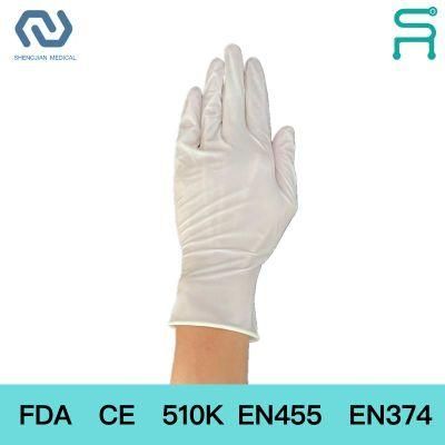 Food Grade Powder Free FDA CE 510K En455 Disposable Latex Gloves
