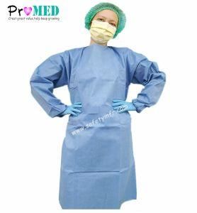 Blue/Yellow Disposable Nonwoven SMS Gown