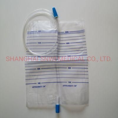 Disposable Urine Bag Medical Transparent Drainage Collection Bag with Pull &amp; Push Valve