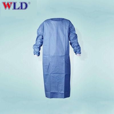 AAMI Level 4 Sterile Surgical Gown Surgical CPE Isolation Gown Medical Care Disposable Protective Clothing for Medical Use Blue