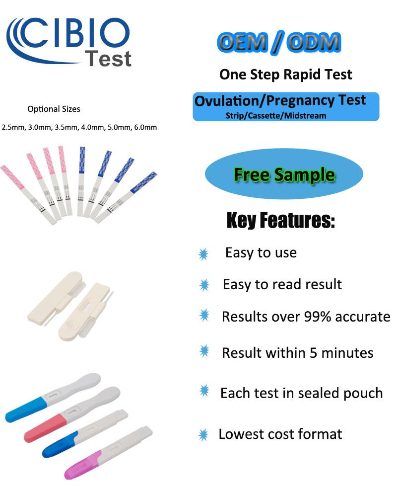HCG Pregnancy One Step Rapid Test for in Vitro Diagnostic Use
