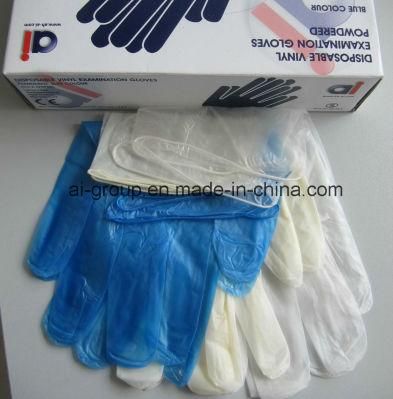 Disposable Clear White Color Vinyl Gloves for Food Service with Powder Powder Free Vinil Gloves