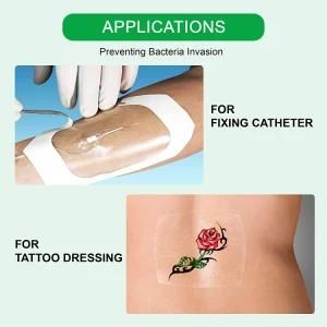 Ultra Thin Waterproof Wound Bandage Adhesive Patches, Post Surgical Shower or IV Shield, Tattoo Aftercare Bandage