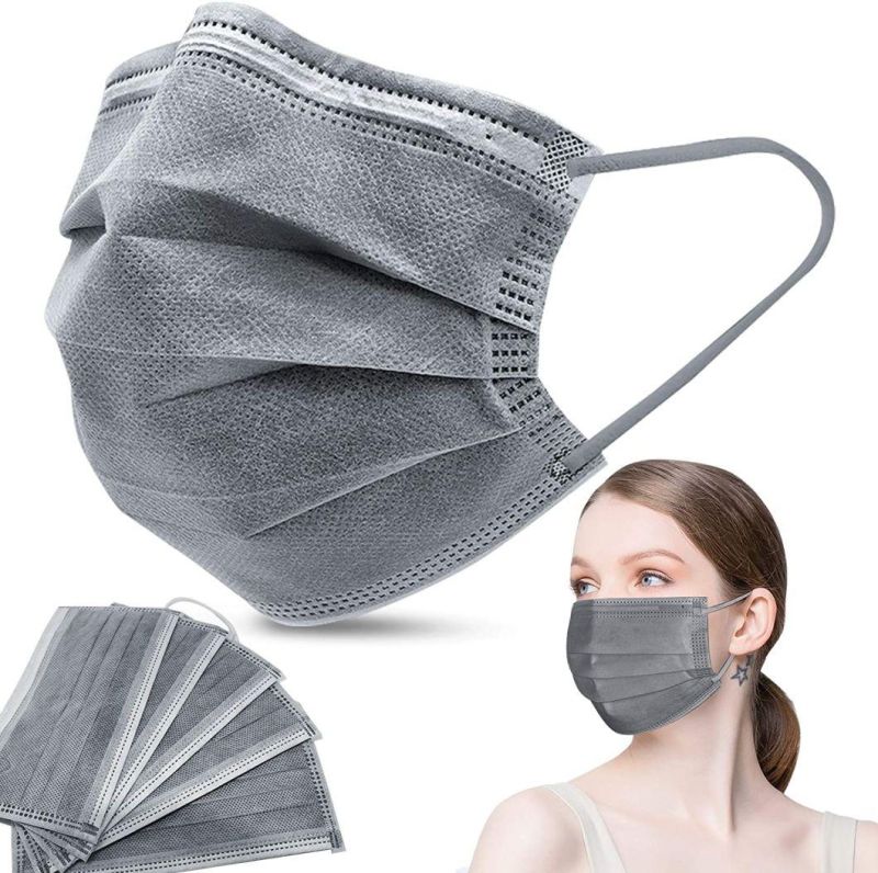 4 Ply Disposable Carbon Filter Active Carbon Face Mask for Adult