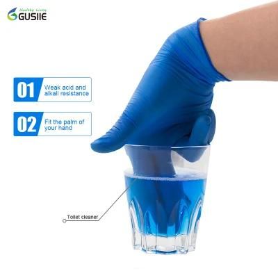 Blue /Black Color Disposable Medical Examination Large Gloves