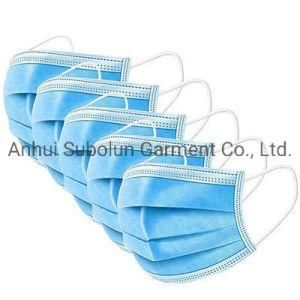 Discount Earloop Non-Woven 3 Ply Disposable Medical Surgical Face Mask with Adjustable Nose Strip