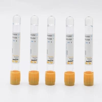 Disposable Medical Gel Clot Yellow Cap Vacuum Blood Collection Tube