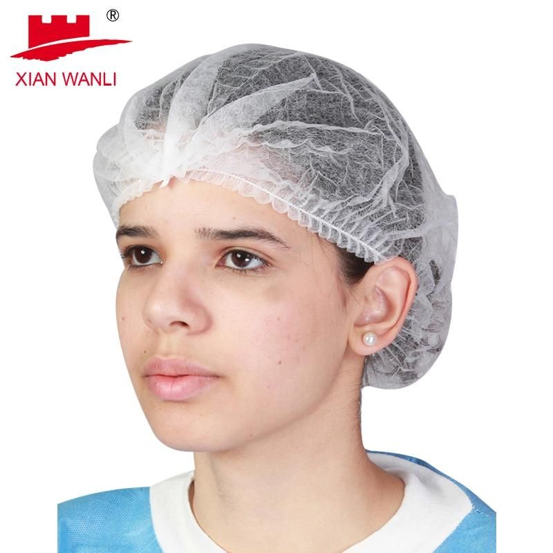 Disposable Head Cap Nurse Hat Non Woven Elastic with CE