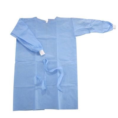 Factory Direct Supply SMS Surgical Gown with 1 Hand Towel Knitted Cuff