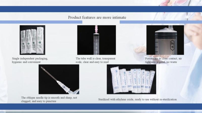 CE FDA Certification Disposable Sterile 3ml 5ml 10ml Syringes for Vaccine Injection