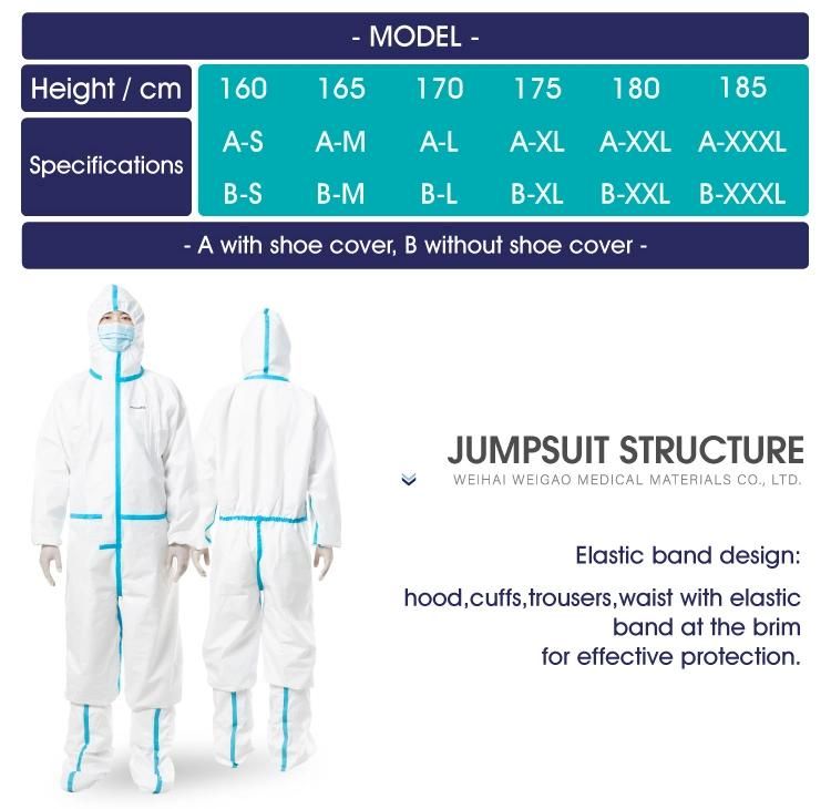Disposable PE Protective Isolation Clothing Suit