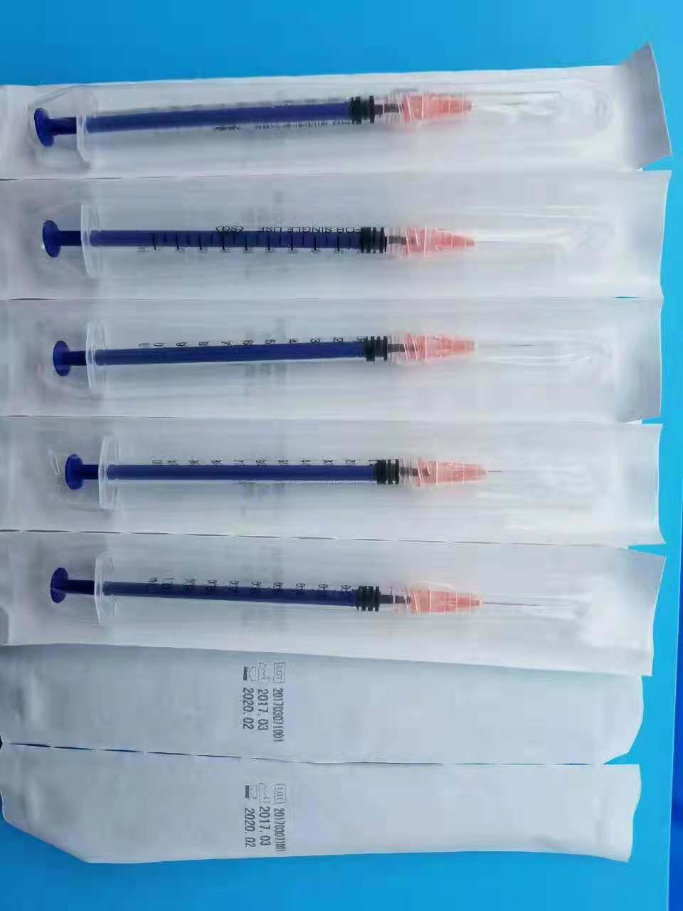 1ml Disposable Syringe Luer Slip with Needle Manufacture with FDA 510K CE&ISO Improved for Vaccine in Stock and Fast Delivery 0.7ml