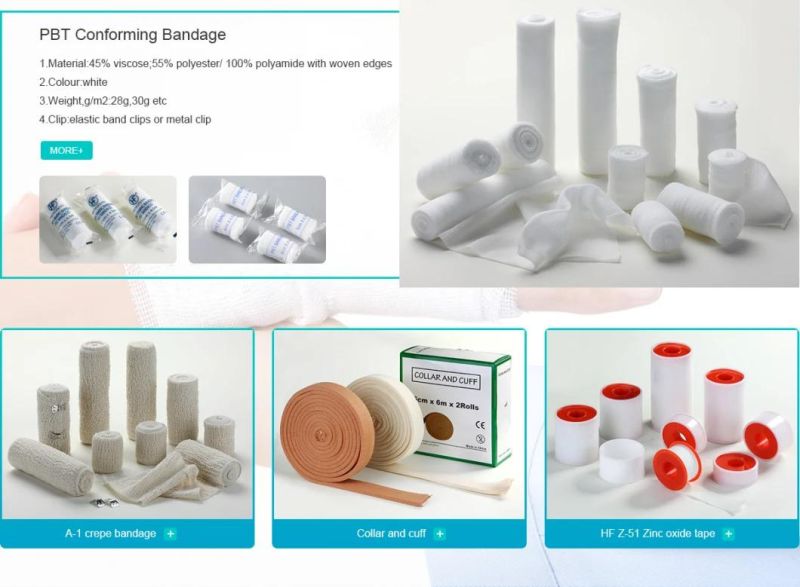 Mdr CE Approved Thick PBT Elastic Conforming Gauze Bandage