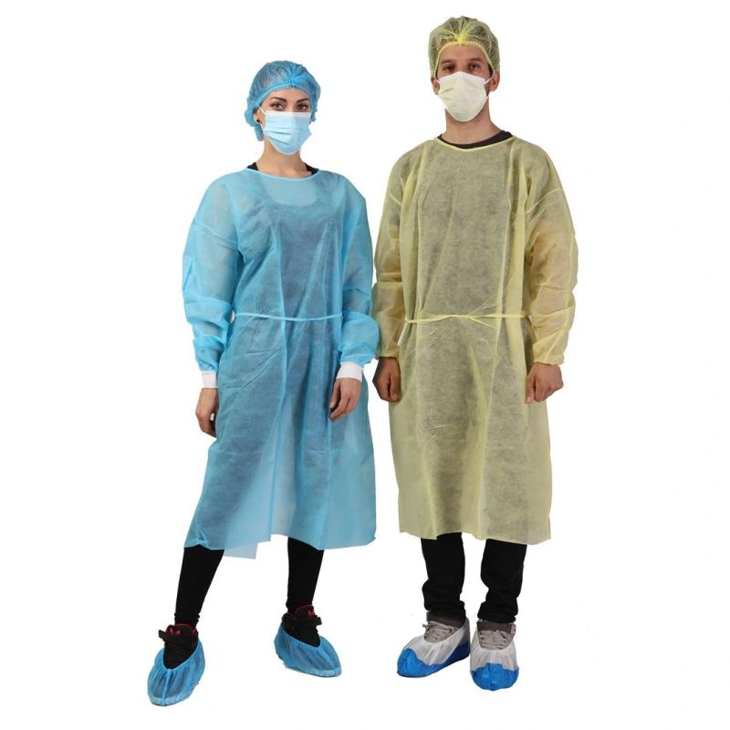 Hospital Operating Gown Individual Package Blue Medical Isolation Disposable Surgical Gown Manufacturers