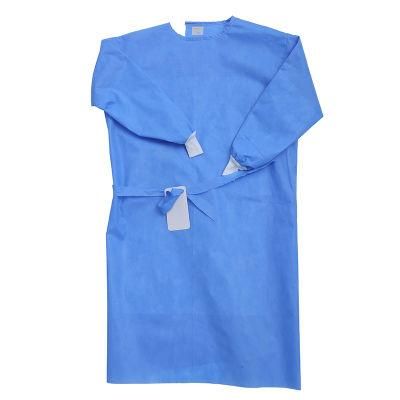 Disposable Isolation Gown Non Surgical Spp+PE SMS with ISO CE 35GSM