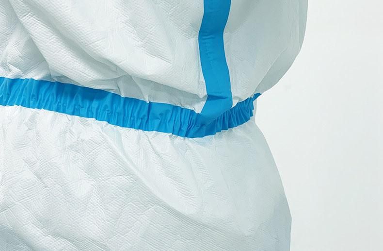 Non Woven PPE Plastic Disposable Protective Hazmat Suit Coverall