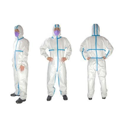 Fast Delivery Disposable Safety Clothing Non-Woven Hazmat PPE Coverall White Wholesale