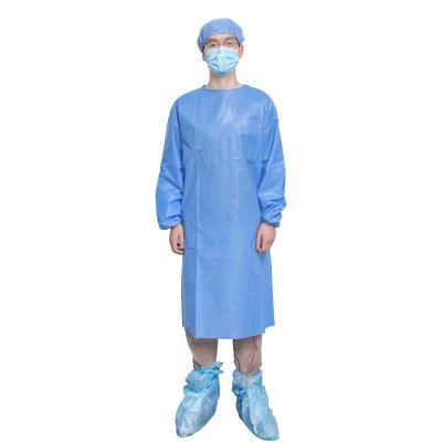 Medical Biodegradable Unisex Non Woven SMS Disposable Protective Clothings Surgical Clothes Easy-Breath with Ribbed Cuffs