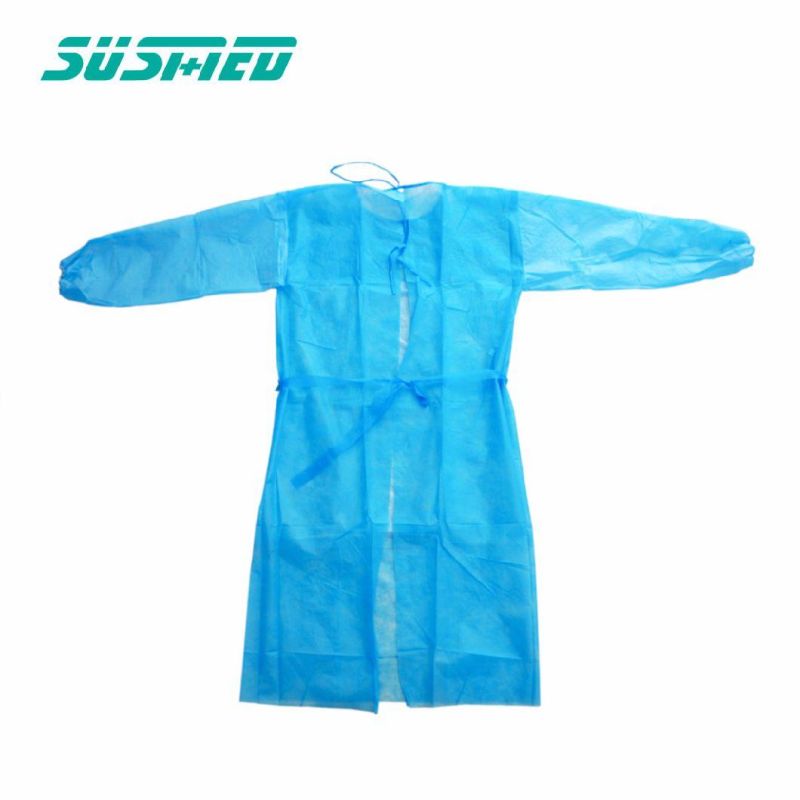 Disposable Spunbond Ultrasonic Heat Sealing Surgical Isolation Gown Reusable