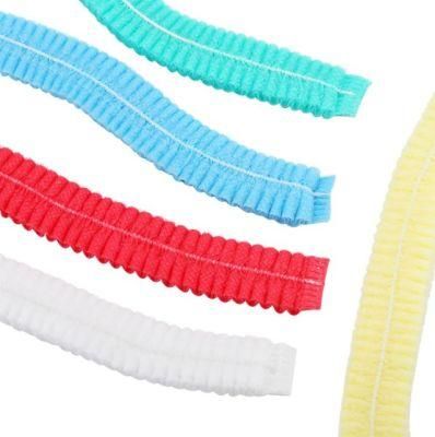 Disposable Non Woven Strip Clip Cap Bouffant Head Cover Bouffant Cap CE ISO