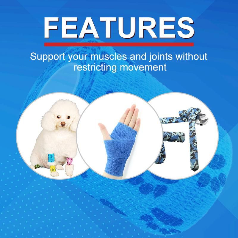 Medical Consumables Colored Elastic Wrap Bulk Cohesive Bandage