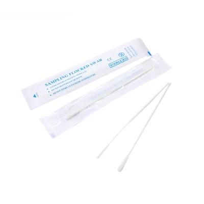 Professional Manufacture 8cm Breaking Point Sterile Nylon Flocked Nasal Swab Test with Dacron Tip
