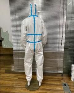 Disposable Protective Coverall Suit Full Body Medical Protective Clothing with Hood Elastic Wrist Ankles/ Protection Suit/Isolation Overrall