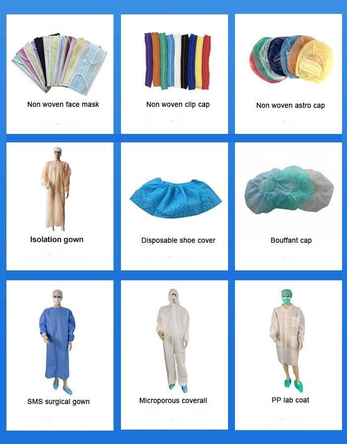 CE 2017/745 Medical Isolation Surgical Anti-Slip Anti Slip Nonskid Non Skid Disposable Non Woven Polypropylene PP SMS TNT Hand Made Non-Skid Shoe Covers