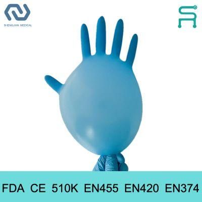 Powder Free FDA CE 510K En455 En420 Disposable Nitrile Examination Gloves