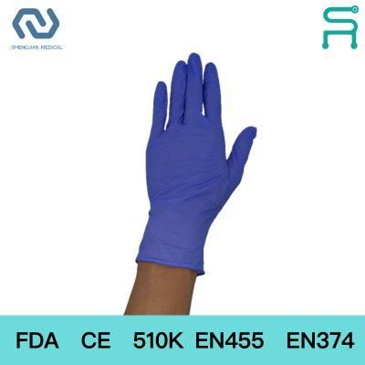 Food Grade Powder Free FDA CE Disposable Nitrile Gloves