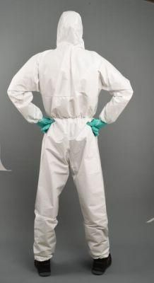 Spunbond Microporous No Logo Printing Konzer Disposable Chemical Protective Coverall