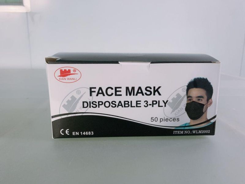 3ply Medical Surgical Dust Protective Black Face Mask OEM Available