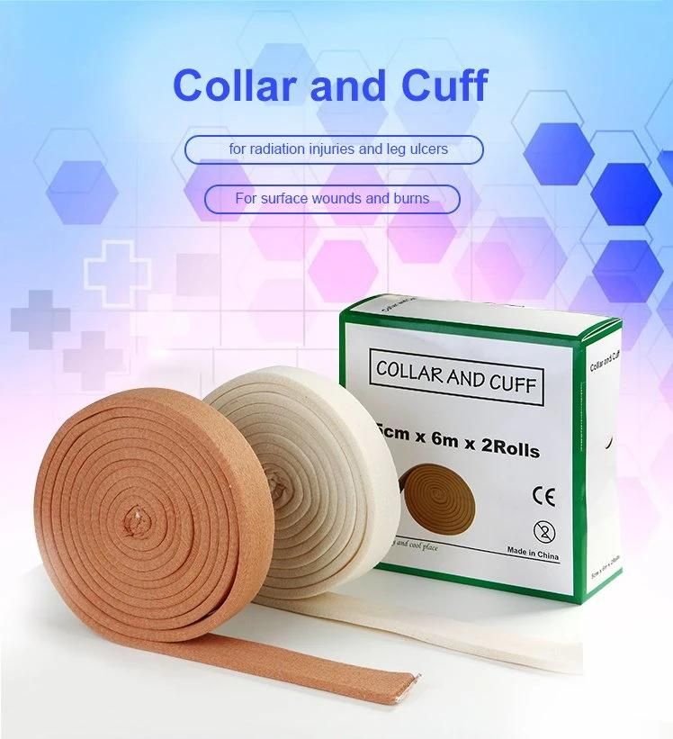 Disposable Medical Factory Hot Sale Sling Bandage White or Skin Color Collar and Cuff 7.5cm