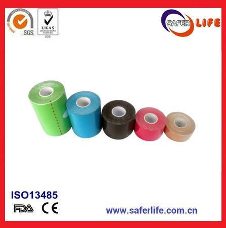 2019 Saferlife Hot Sale Color Elastic Cotton Kinesio Tape 5cm X 5m for Sports Muscle Therapy