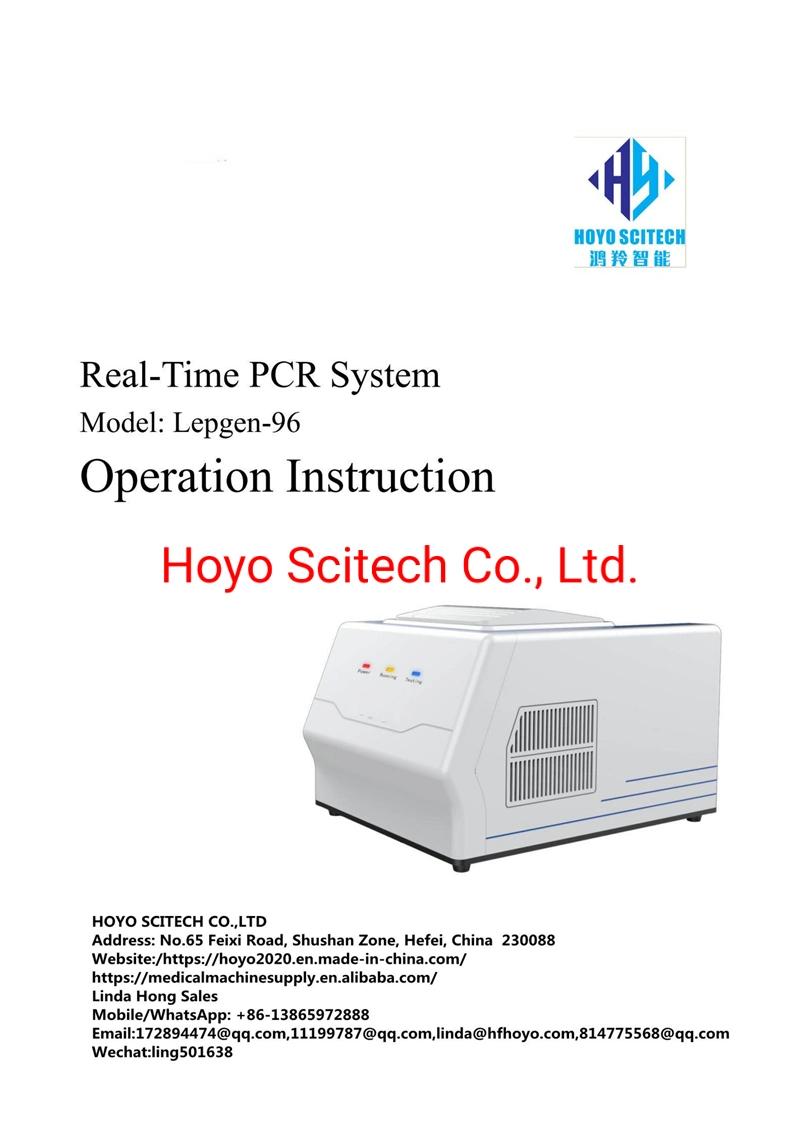 PCR Test Machine Real Time Rapid Real Time PCR Test Real Time PCR Instrument