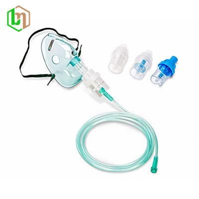 Disposable High Quality Medical PVC Face Mask Aerosol Mask with Oxygen Tube