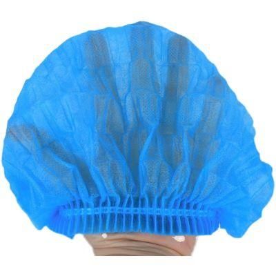 Disposable PP Blue Clip Cap Mob Cap Bouffant Cap