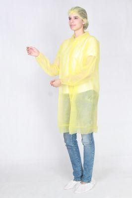 Disposable Nonwoven Visitor Gown Disposable Lab Coat Lab Gown