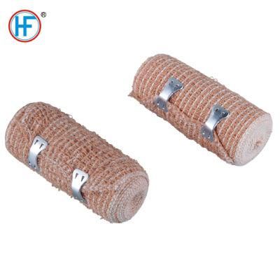 Mdr CE Approved Skin Color Disposable Elastic Crepe Bandage with Elastic Band Clip