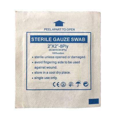 CE Certification Swab Gauze Sheet Disposable Gauze Sheet 5*5cm Single First Aid Kit Accessories 8 Layers Independently