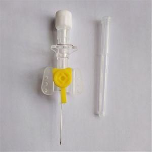 24G IV Cannula with Port and Wings Ce ISO Catheter Needle