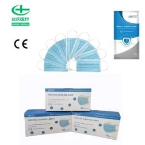 Comfortable Disposable Ear-Loop 3 Layers Medical Surgical Face Mask with CE