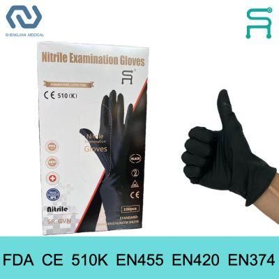 FDA CE Powder Free Food Grade Disposable Nitrile Gloves