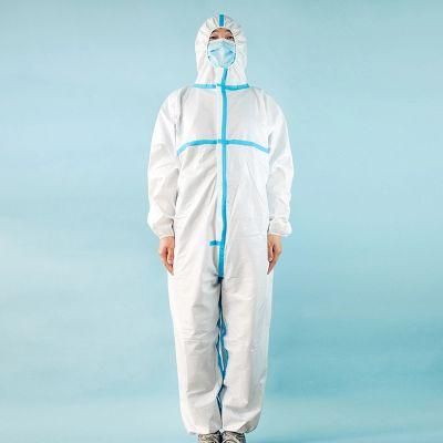 Disposable Protective Coverall PPE Kit Ce Disposable PP Woven Coverall with Hood Disposable Propylene Coverall