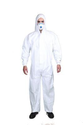 Protective Workwear Disposable Type 5-6 Microporous with SMS Coverall with Hood