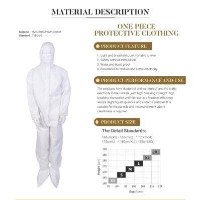 Disposable Medical Surgical Isolation Gown Shrink-Resistant Protective Clothing