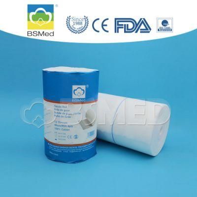 100% Cotton Absorbent Surgical Dressing Gauze Roll for Medical Products