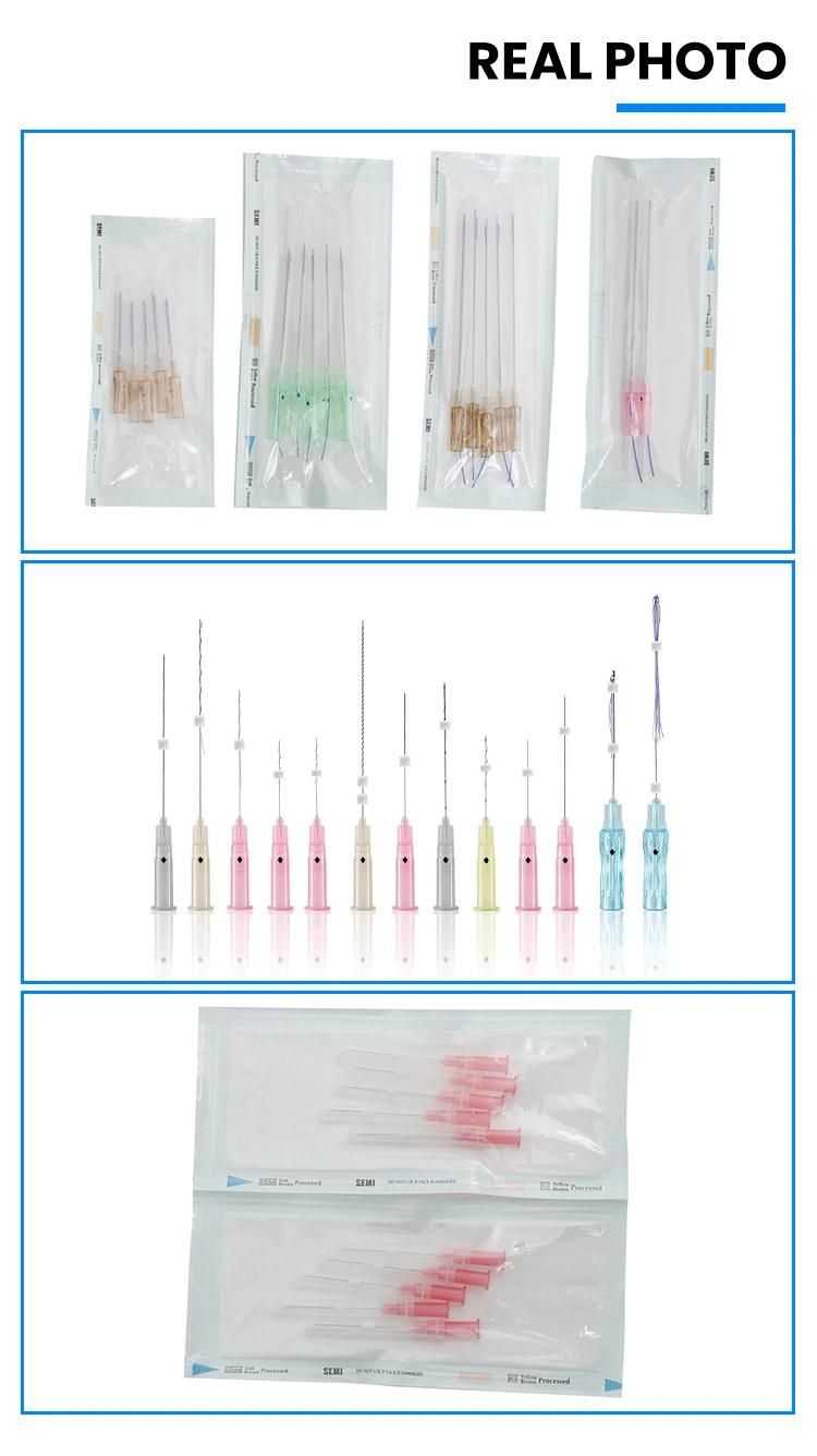 Body Lift 3D Meso Blunt Sharp Needle Thread with Pdo Suture